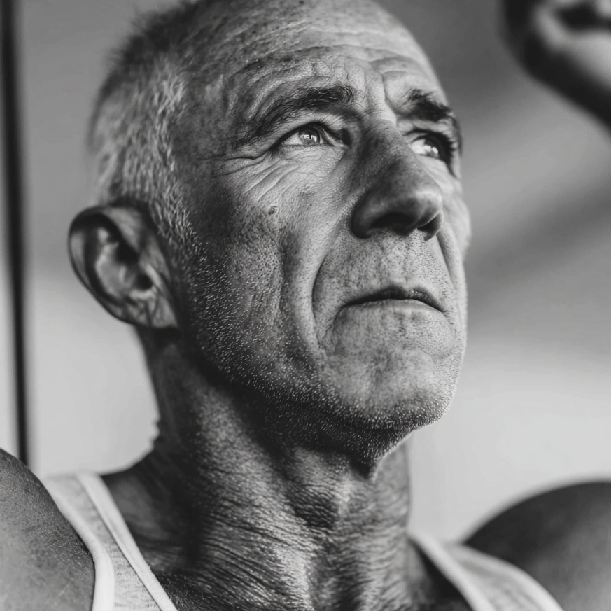 Літня пара займається спортом на свіжому повітрі